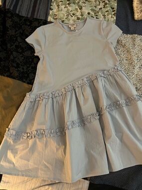 Crewcuts Light Blue Ruffle Tier Dress